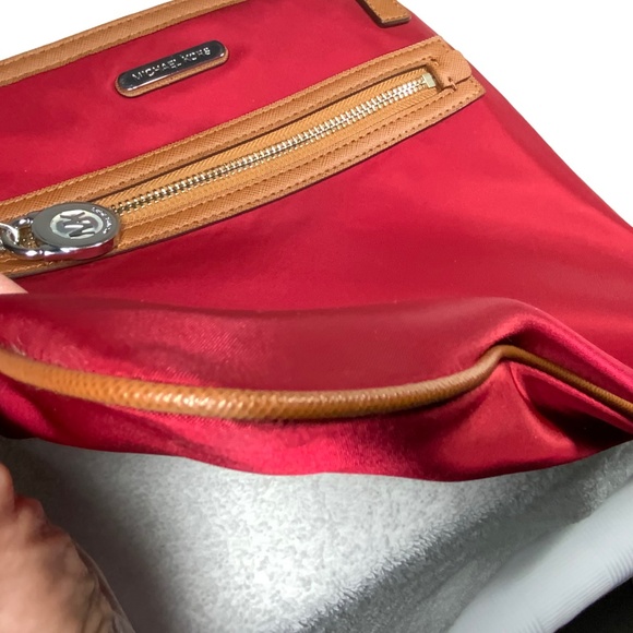 NWOT - Michael Kors Red Nylon Kempton Crossbody - Picture 10 of 14